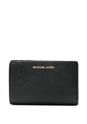 Michael Michael Kors logo-lettering leather wallet - Black
