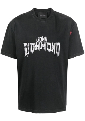 John Richmond logo-print drop shoulder T-shirt - Grey