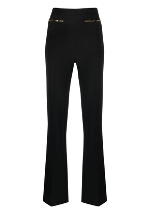 Elisabetta Franchi chain-detail high-waisted trousers - Black