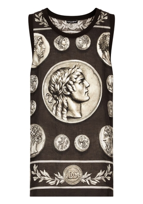 Dolce & Gabbana Roman coin-print vest - Brown