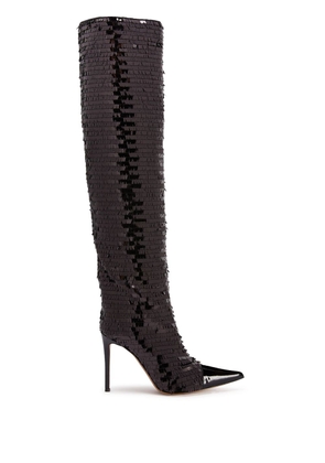 Alexandre Vauthier sequin-embellished 105mm boots - Black