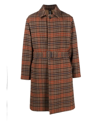 Mackintosh Milan check-pattern wool coat - Brown