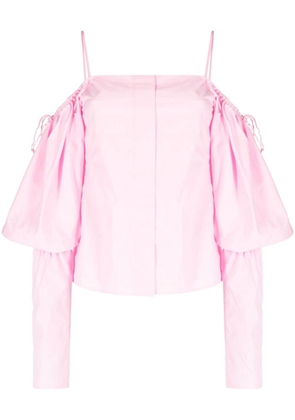 Rejina Pyo Bay off-shoulder cotton blouse - Pink