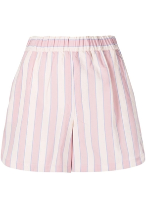 Manuel Ritz elasticated-waistband striped shorts - Pink