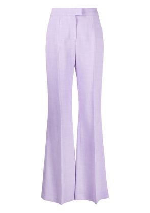 Galvan London high-waist flare-leg trousers - Purple