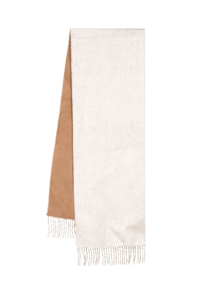 N.Peal two-tone cashmere woven scarf - Neutrals