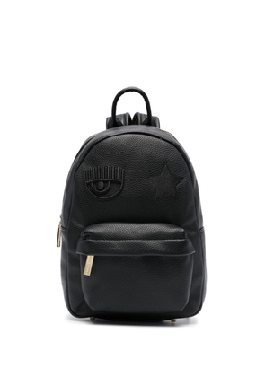 Chiara Ferragni Eye Star-embroidered backpack - Black