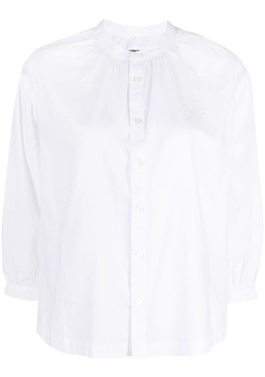 CHOCOOLATE embroidered-logo cotton blouse - White