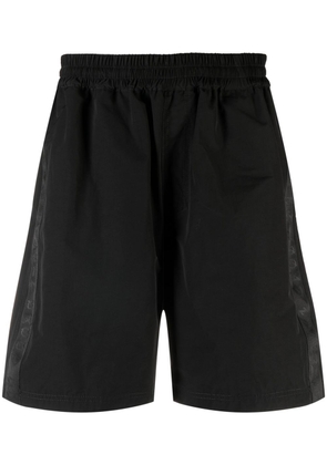 44 LABEL GROUP tonal side-stripe track shorts - Black