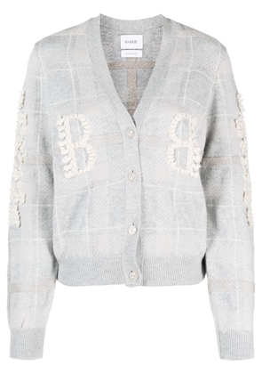 Barrie logo-embossed cashmere cardigan - Grey