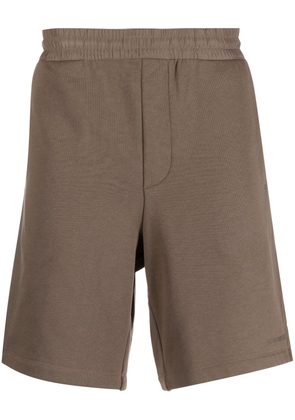 Emporio Armani cotton jersey bermuda shorts - Brown