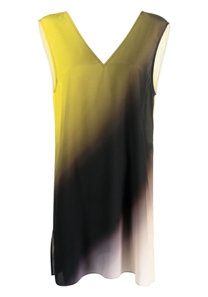 Gauchère gradient-effect silk dress - Yellow