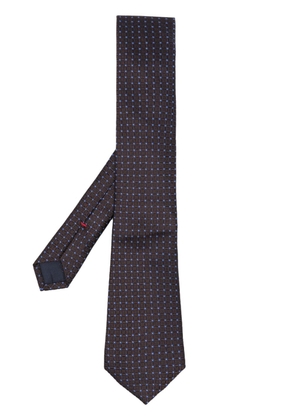 Lady Anne pointed-tip embroidered tie - Brown