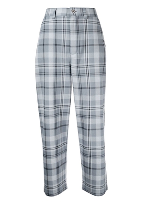 CHOCOOLATE plaid cropped trousers - Blue