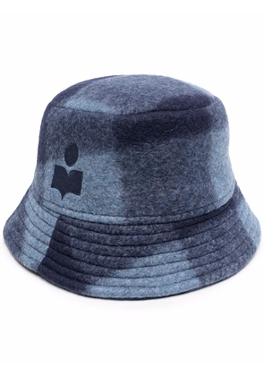 ISABEL MARANT tartan-check bucket hat - Blue