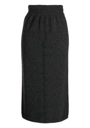 Pringle of Scotland elasticated-waist wool-cashmere blend skirt - Grey