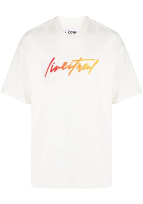 izzue logo-patch cotton T-shirt - White