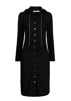 b+ab long-sleeve hooded midi dress - Black