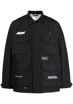 AAPE BY *A BATHING APE® logo-print multiple-pocket jacket - Black