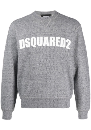 Dsquared2 crystal-embellished logo-print sweatshirt - Grey
