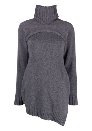 Jil Sander layered ribbed-knit jumper - Grey
