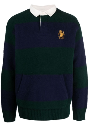 Polo Ralph Lauren logo-embroidered striped wool jumper - Green