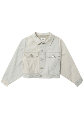 SJYP buttoned-up cotton denim jacket - Grey