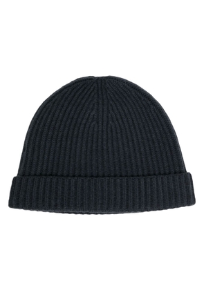 N.Peal ribbed-knit cashmere beanie - Blue