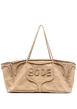 BODE rope-detail oversized tote bag - Neutrals
