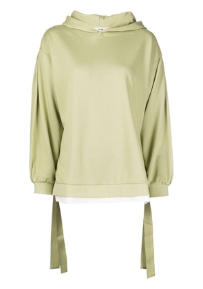 b+ab side-tie cotton hoodie - Green