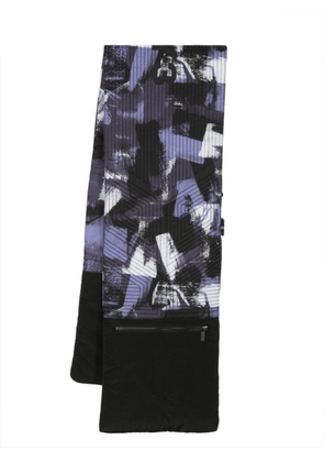 Y-3 abstract-print quilted scarf - Black