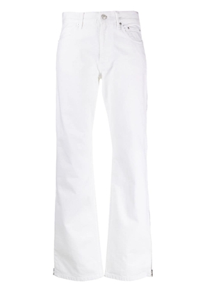Gauchère straight-leg zipped jeans - White