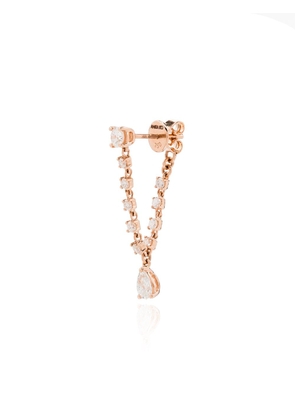 Anita Ko 18kt rose gold Olivia diamond drop earring - Pink