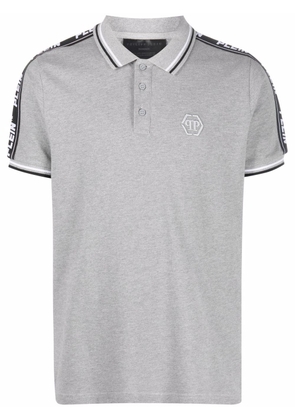 Philipp Plein embroidered-logo polo shirt - Grey