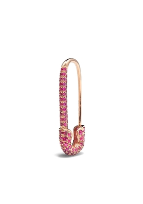 Anita Ko Safety-Pin ruby-embellished earring - Pink