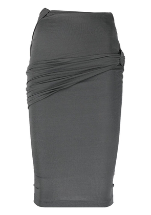 Givenchy gathered-detail fitted skirt - Grey