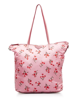 Prada Pre-Owned 2013-2023 floral-printed lightweight tote bag - Pink