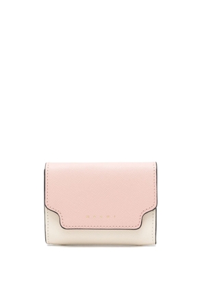 Marni two-tone leather wallet - Neutrals