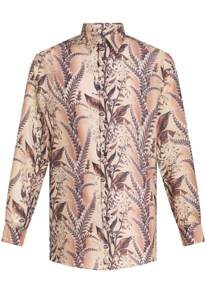 ETRO floral-print cotton shirt - Neutrals