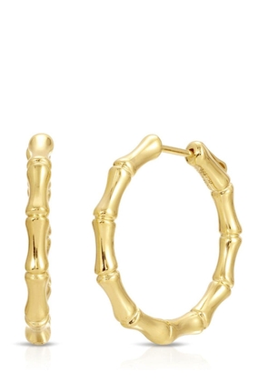 Anita Ko 18kt yellow gold Bamboo hoop earrings