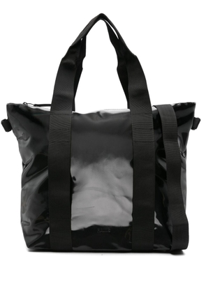 Rains mini logo-debossed tote bag - Black