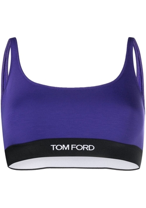 TOM FORD logo-underband bralette - Purple