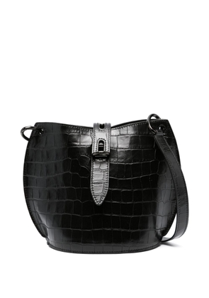 Furla embossed-crocodile leather crossbody bag - Black