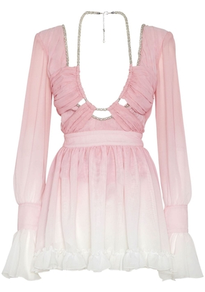 Philipp Plein ombré-effect mini dress - Pink