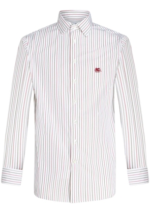 ETRO logo-embroidered cotton shirt - White