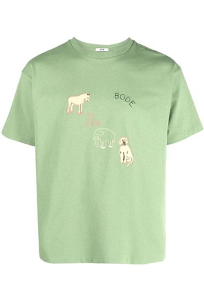 BODE Tiny Zoo short-sleeve T-shirt - Green
