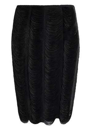 TOM FORD fringed scalloped miniskirt - Black