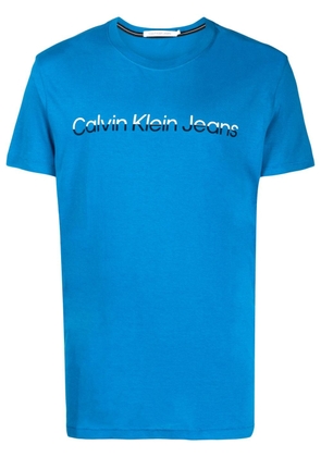 Calvin Klein logo-print crew-neck T-shirt - Blue