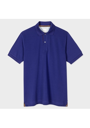 Paul Smith Blue 'Artist Stripe' Placket Polo Shirt