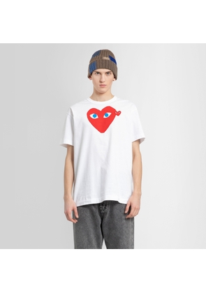COMME DES GARCONS PLAY MAN WHITE T-SHIRTS